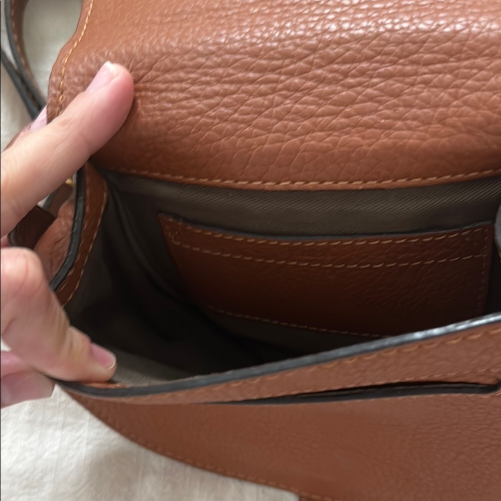 Chloe Marcie Small Saddle Bag Tan - Picture 5 of 8